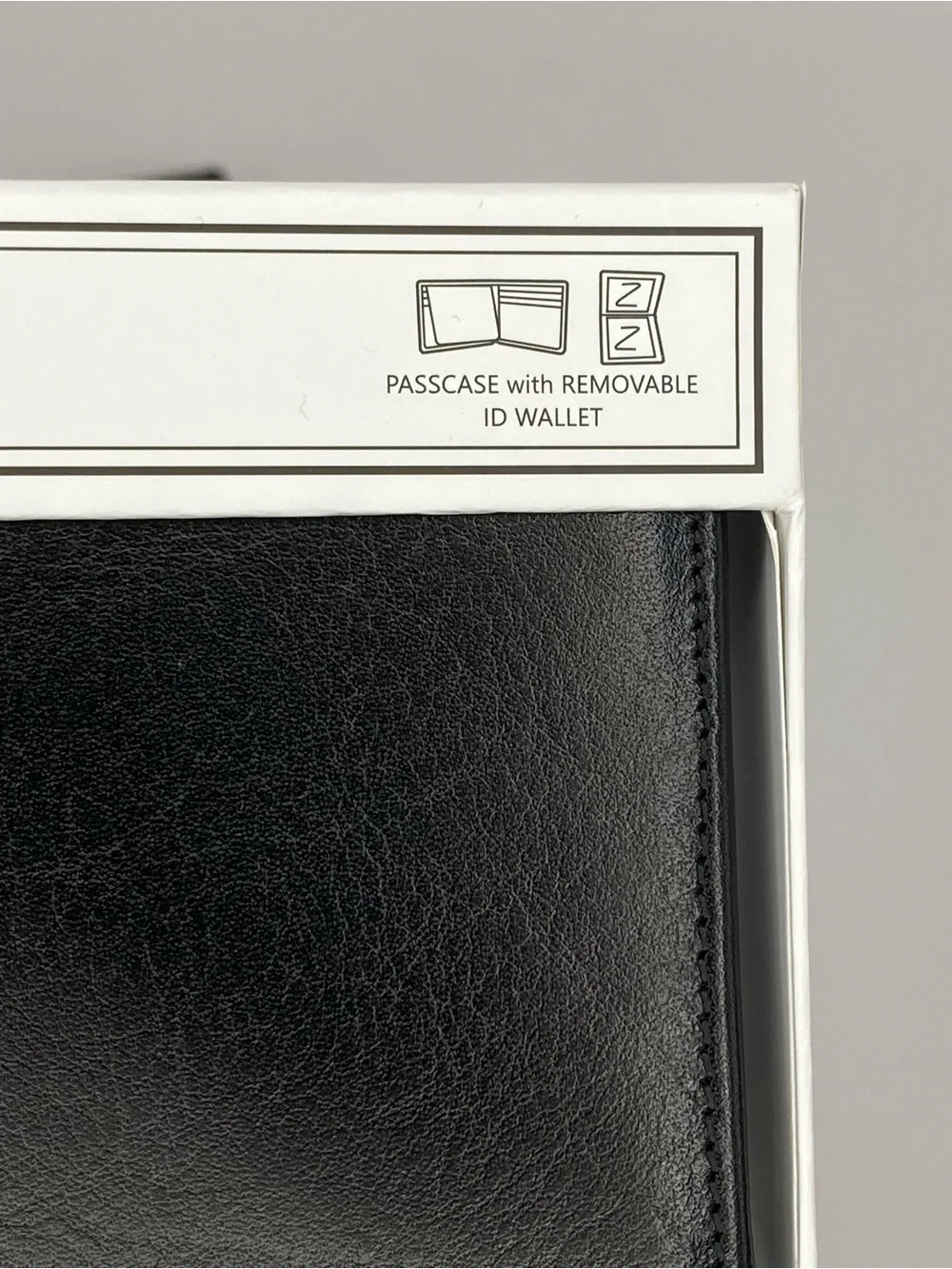 Perry Ellis Black Leather Bi-Fold Wallet Mens Wallet